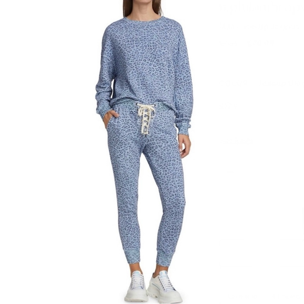 NEW N:PHILANTHROPY BLUE LEOPARD PRINT JOGGERS - Picture 10 of 10